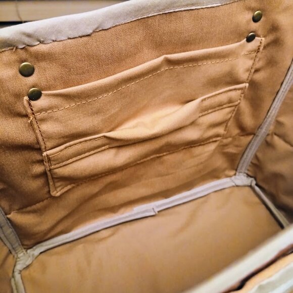 New Western Tote Shopper shoulder Bag Purse Rust Beige Double handle Carryall - Picture 9 of 10